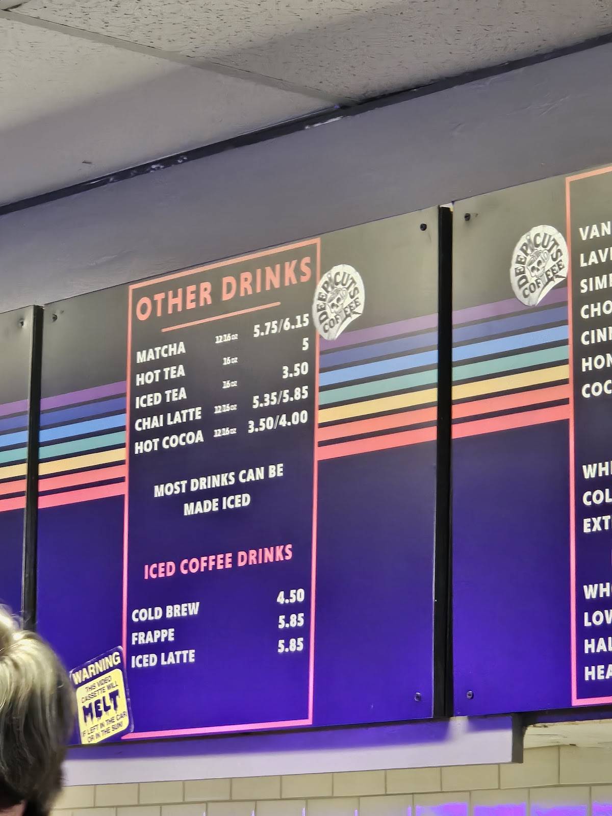 Deep Cuts Coffee меню