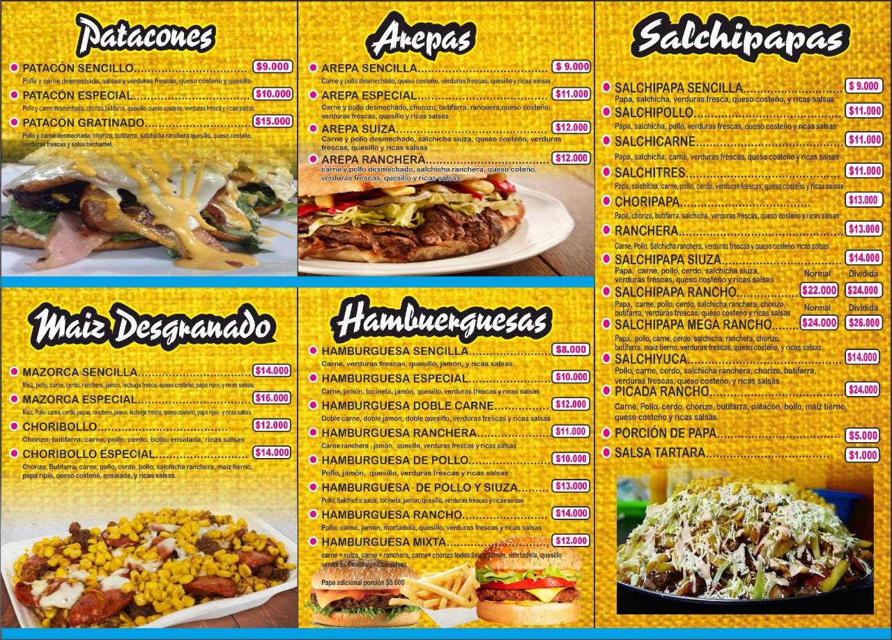 El Rancho. меню