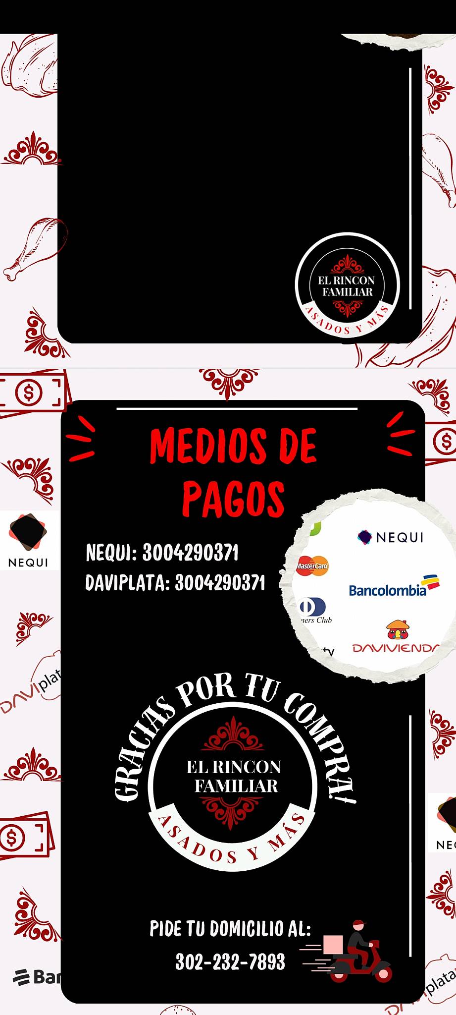 El Rincon Familiar меню