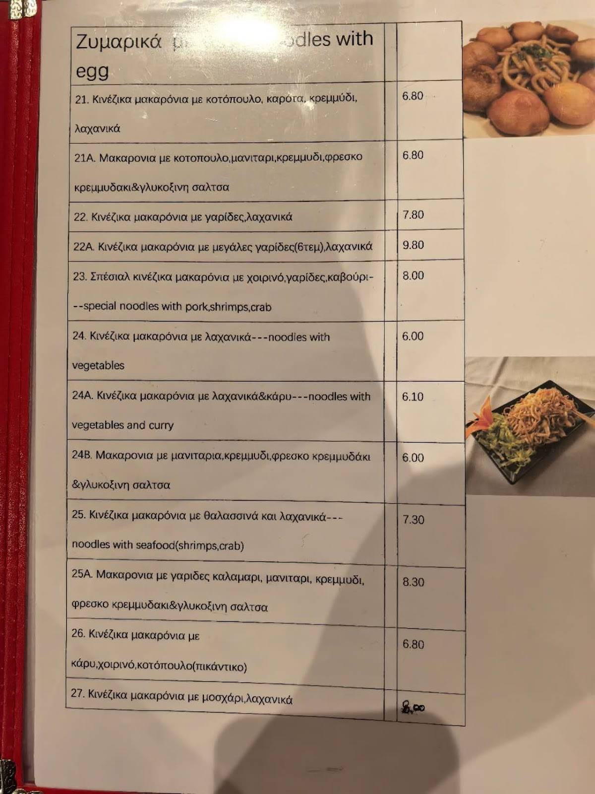 FULU CHINESE RESTAURANT меню