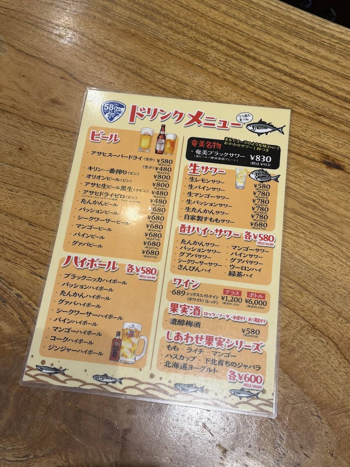 Goppachi меню
