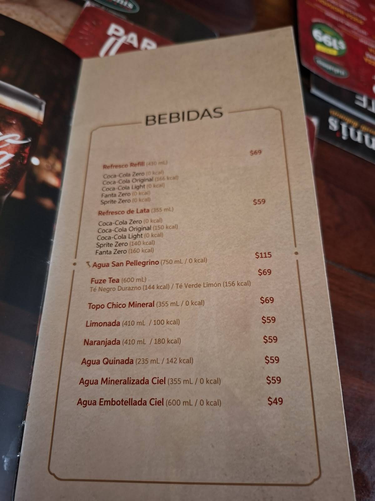 Italianni's Aguascalientes меню
