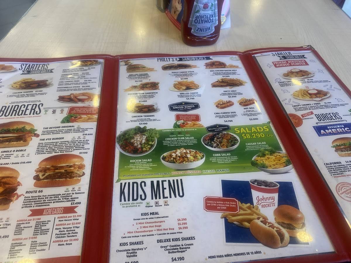 Johnny Rockets меню