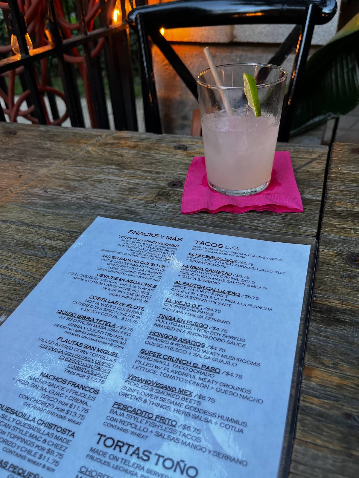 L/A Mex Vegan Taqueria меню