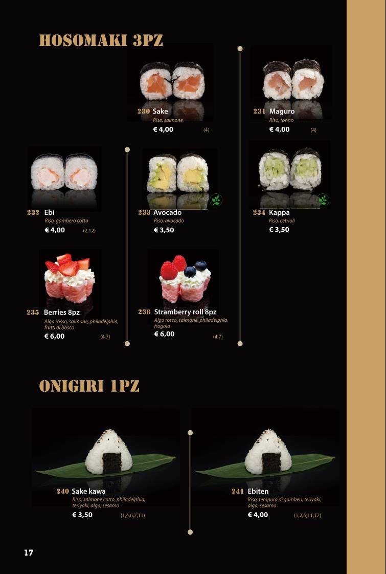 Moona Sushi меню
