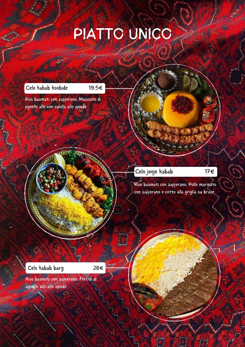 Panda - Persian & italian restaurant меню
