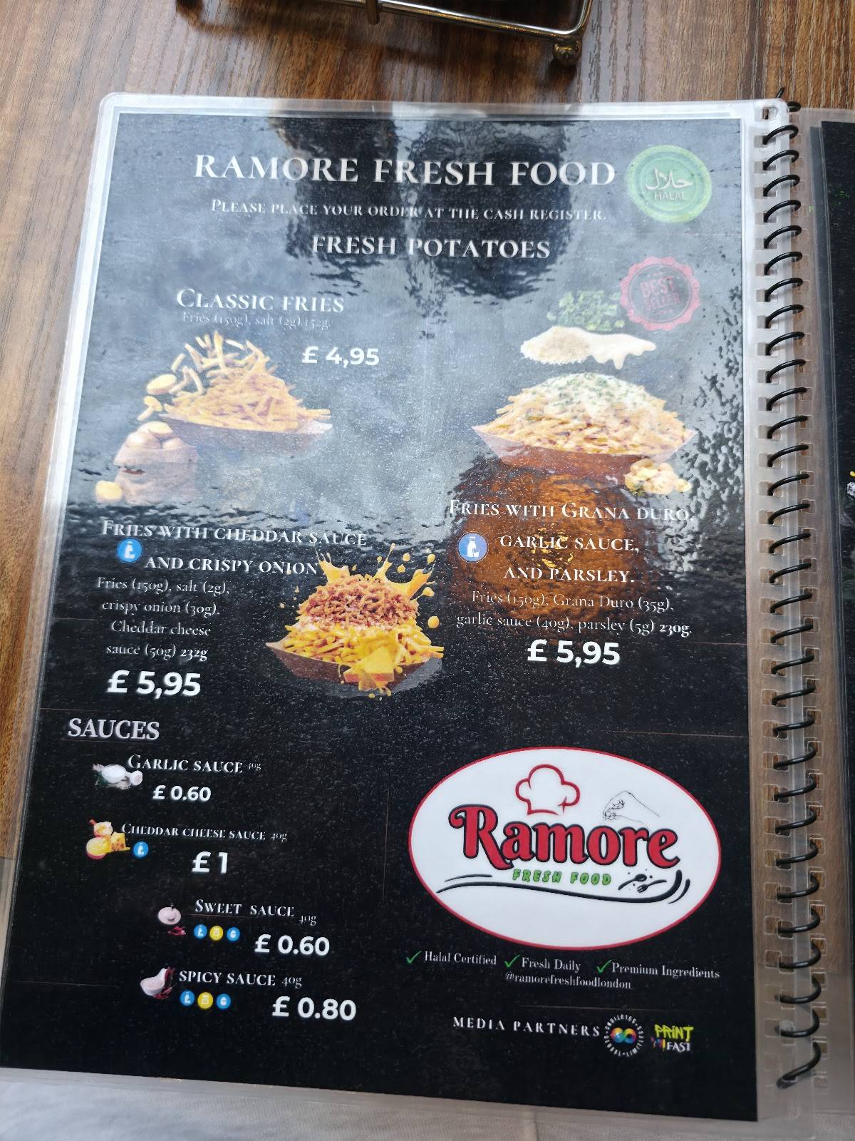 Ramore Fresh Food Camden Town меню