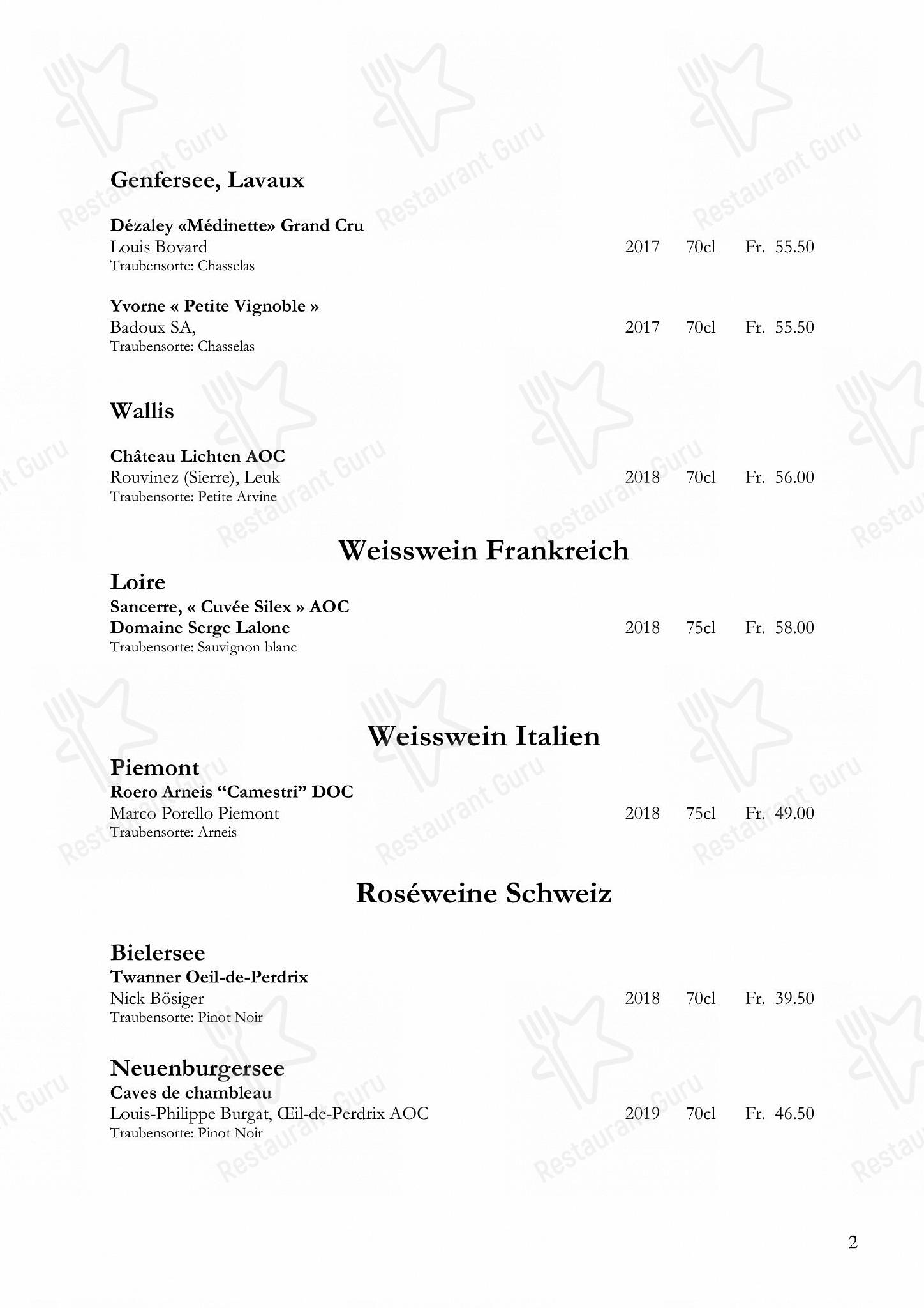 Restaurant Hotel Seeblick в Мёригене - OUR MENU