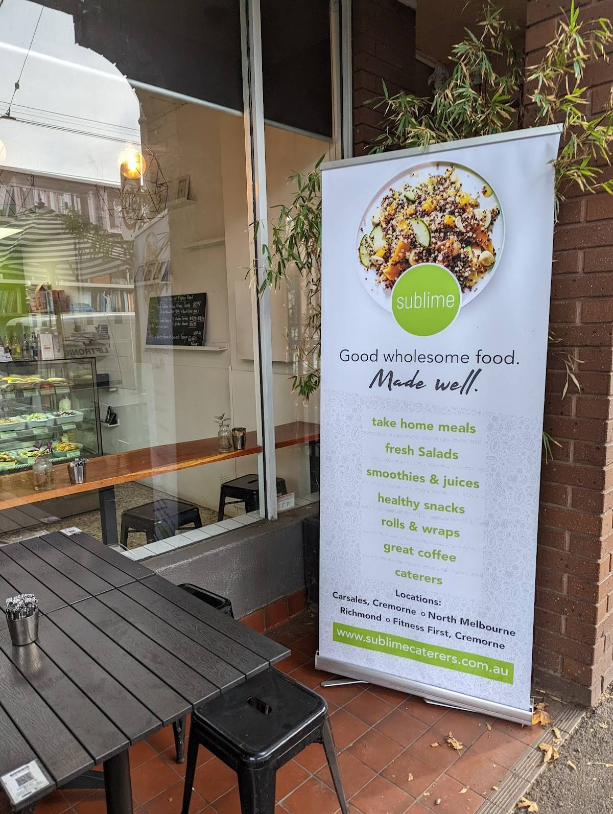 Sublime Cafe & Caterers Richmond меню