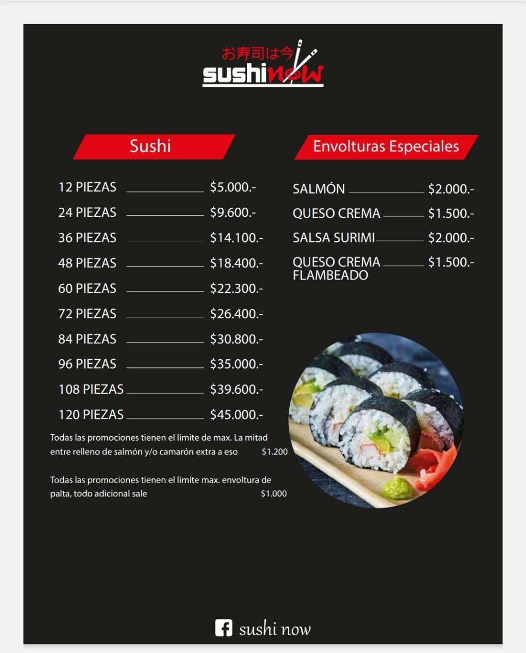 Sushinow меню