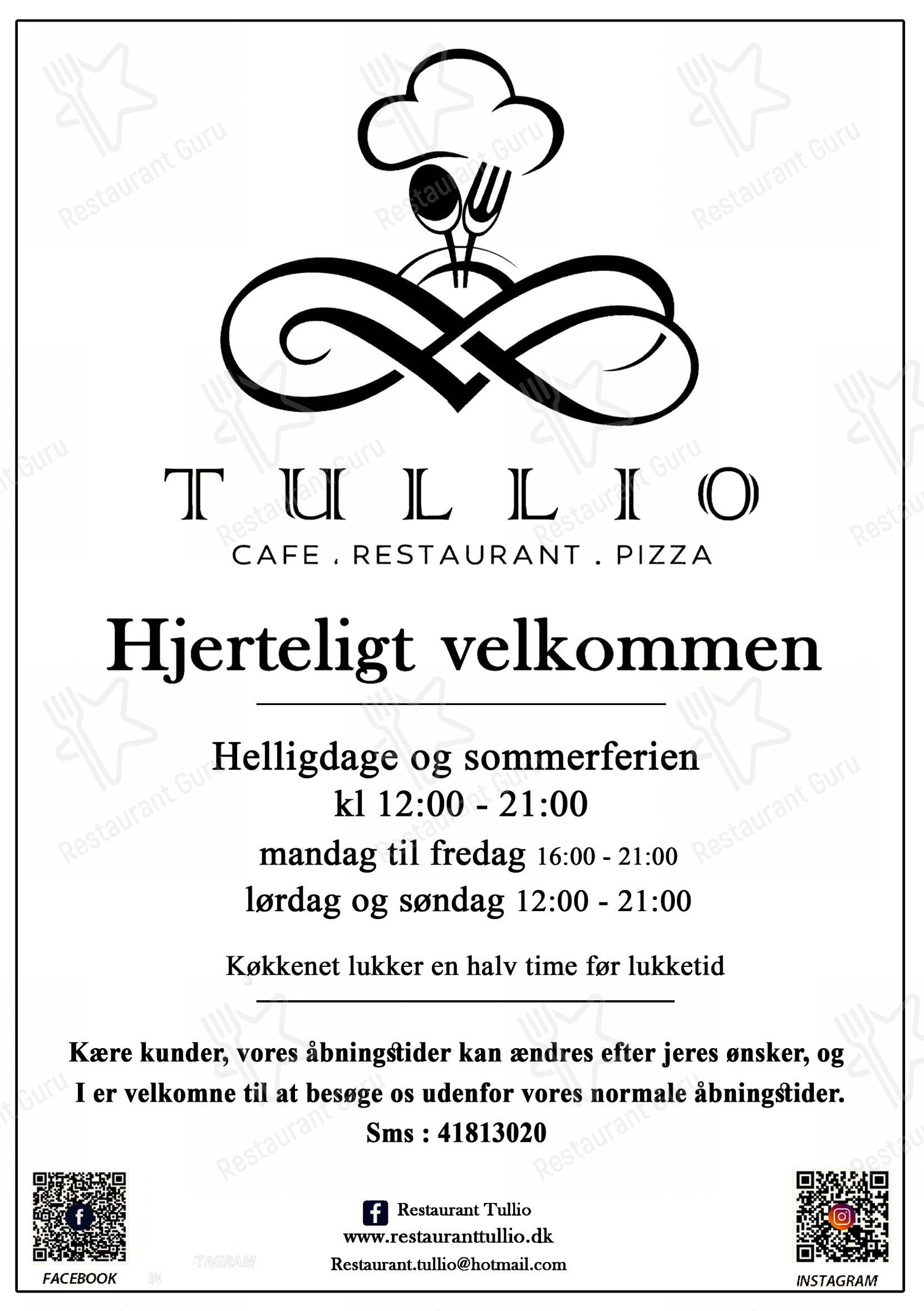 Меню напитков ресторана Restaurant Tullio в Рюнде