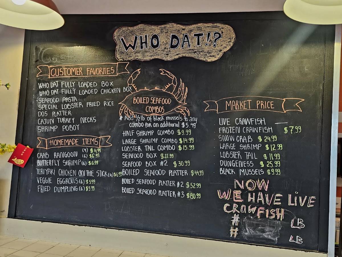 WhoDat Cajun Kitchen меню