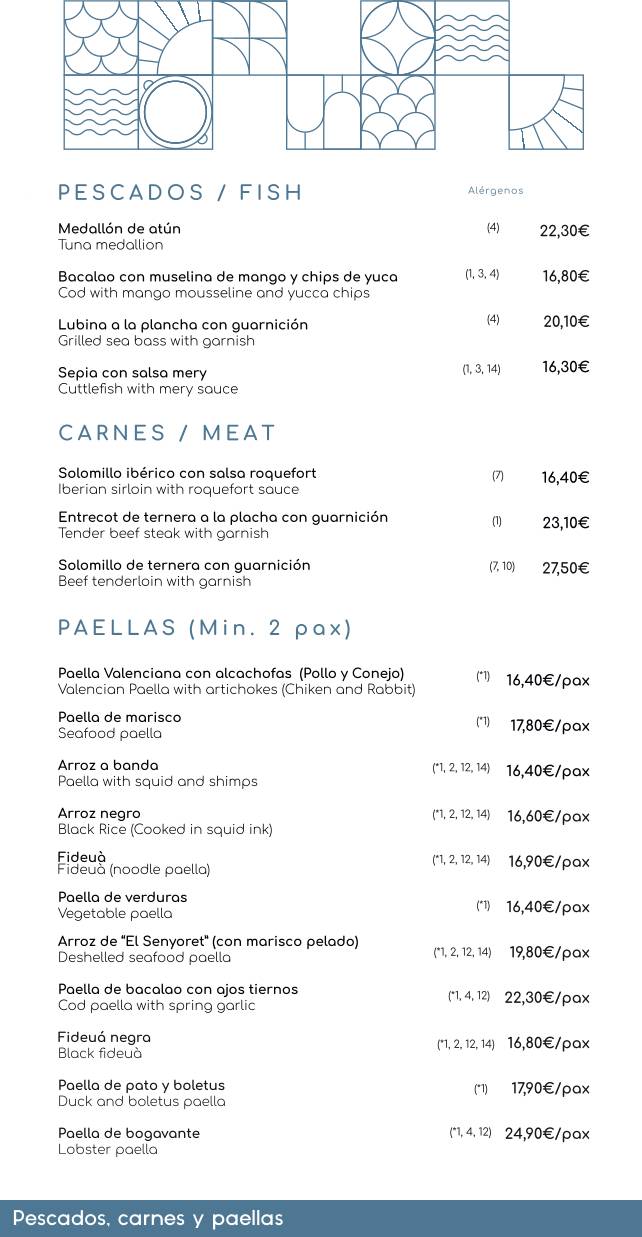 Restaurante ARAL меню