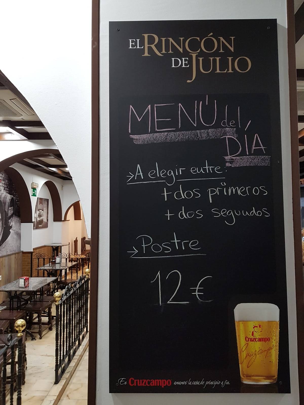 Cafetería - Restaurante El Rincón de Julio меню