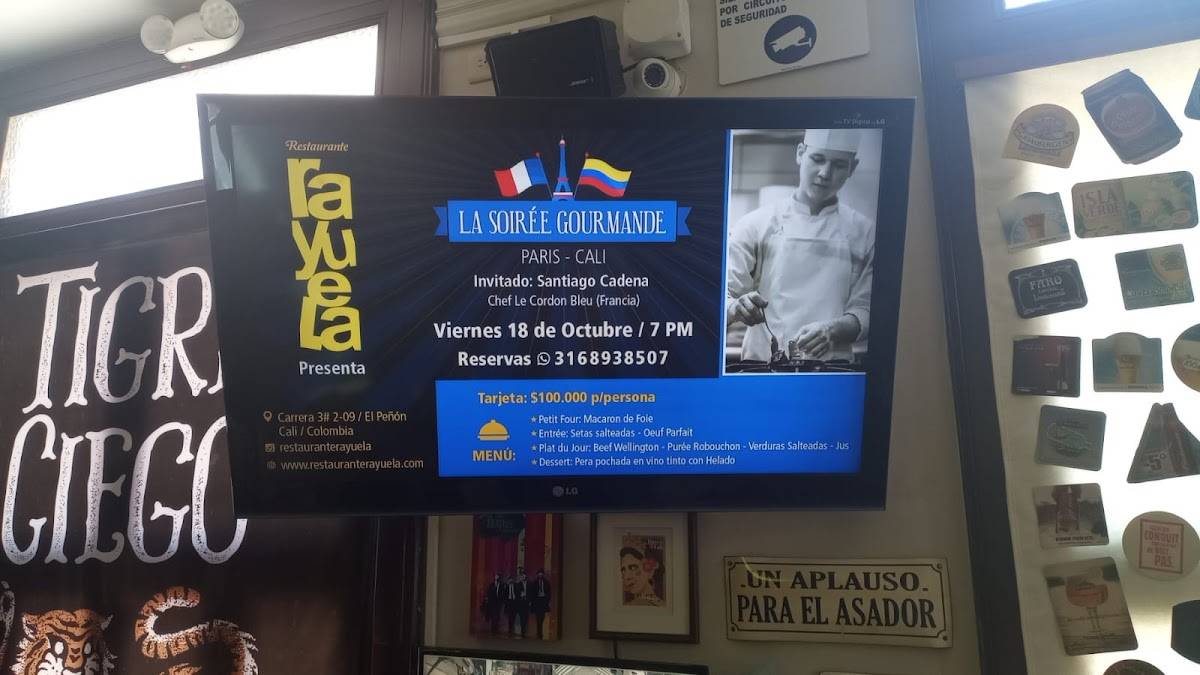 Restaurante Rayuela меню