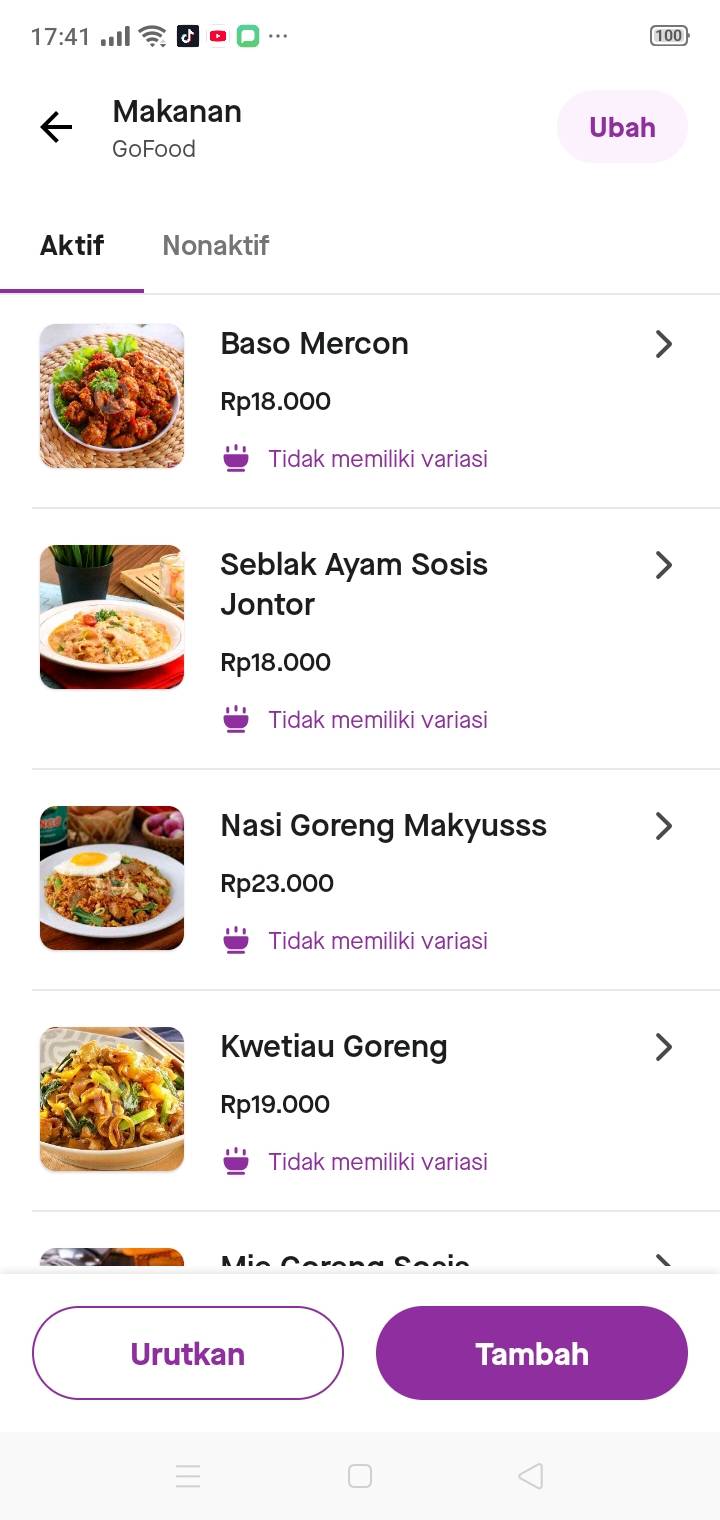 Resto V REST меню
