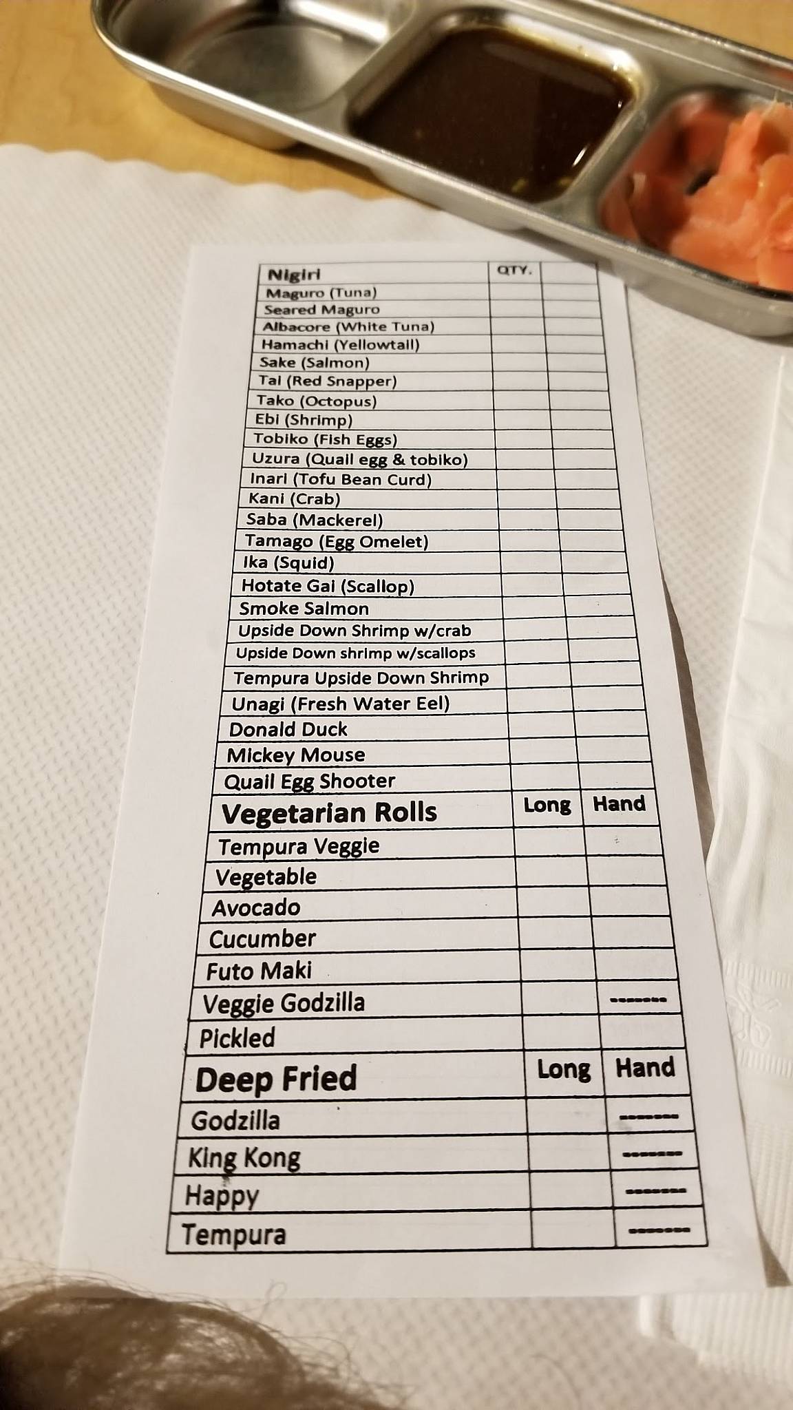 Rickshaw Sushi меню