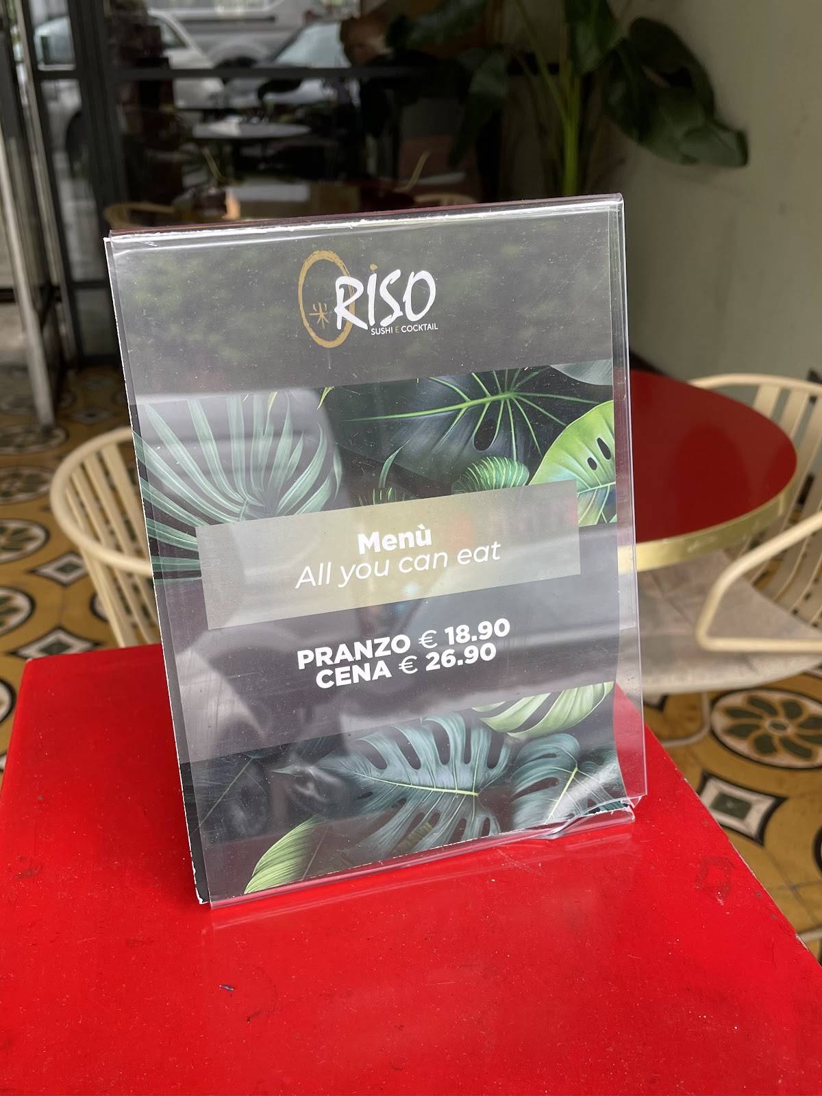 Riso Sushi&Cocktail меню