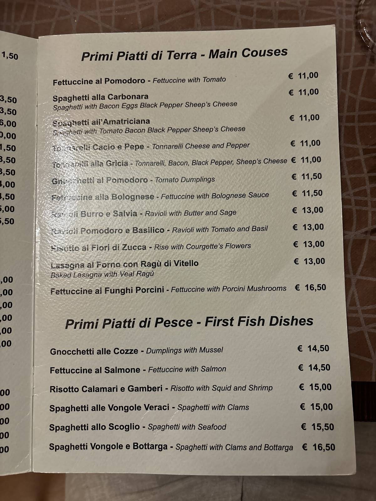 Ristorante Al Padovano меню