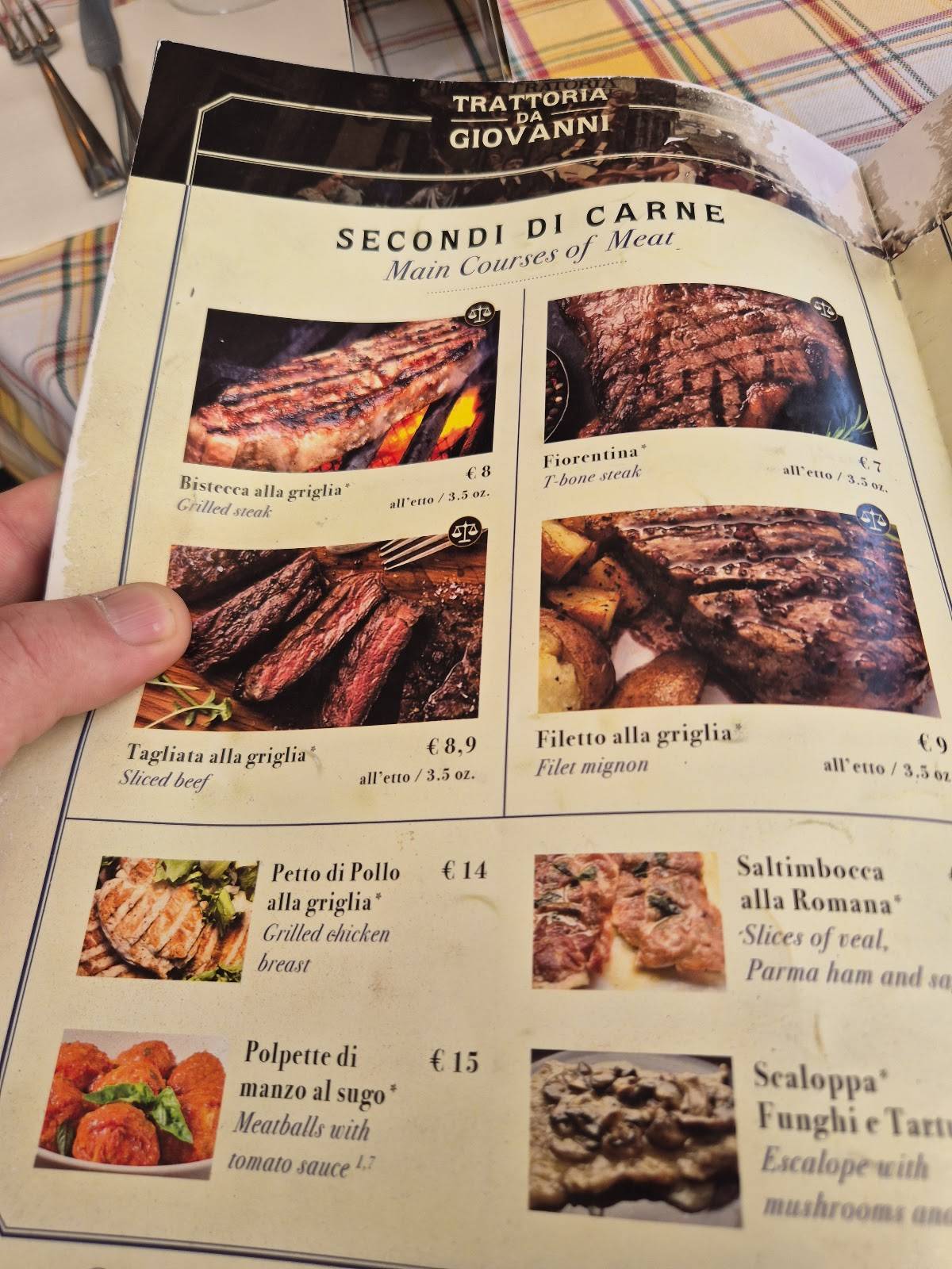 Ristorante Giovanni меню