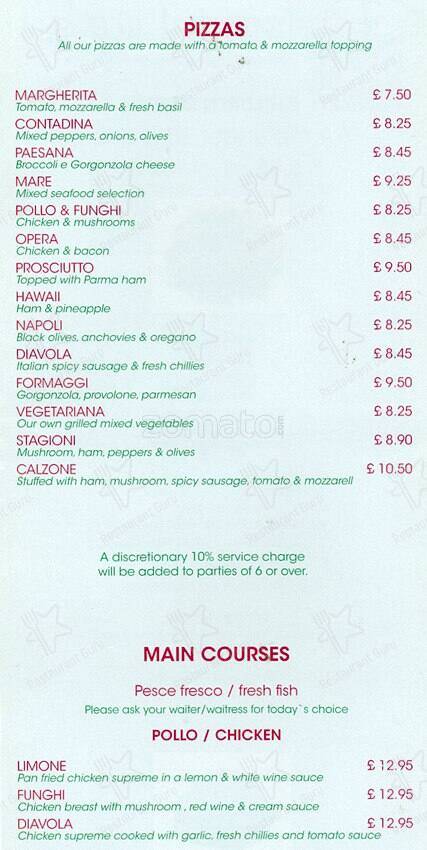 Luigis Restaurant меню