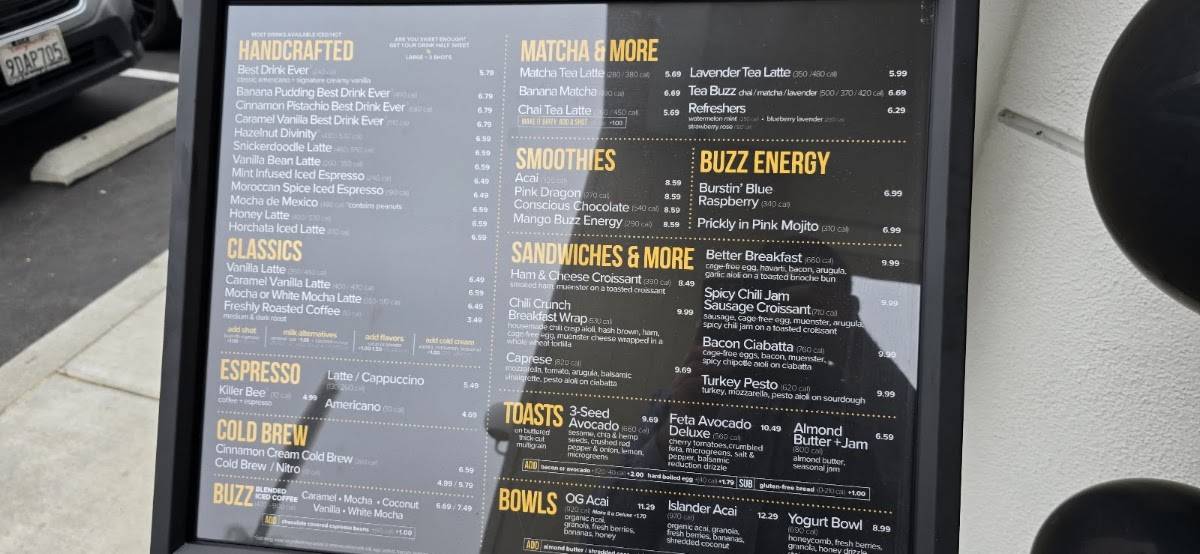 Better Buzz Coffee Riverside меню