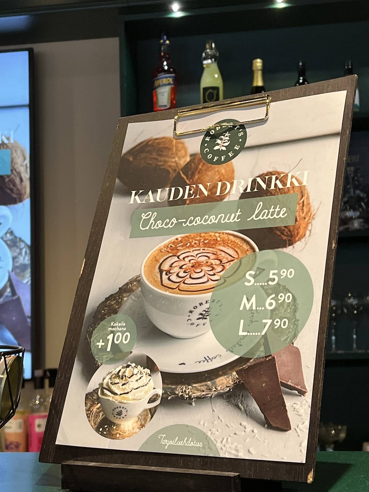 Robert’s Coffee Rovaniemi меню