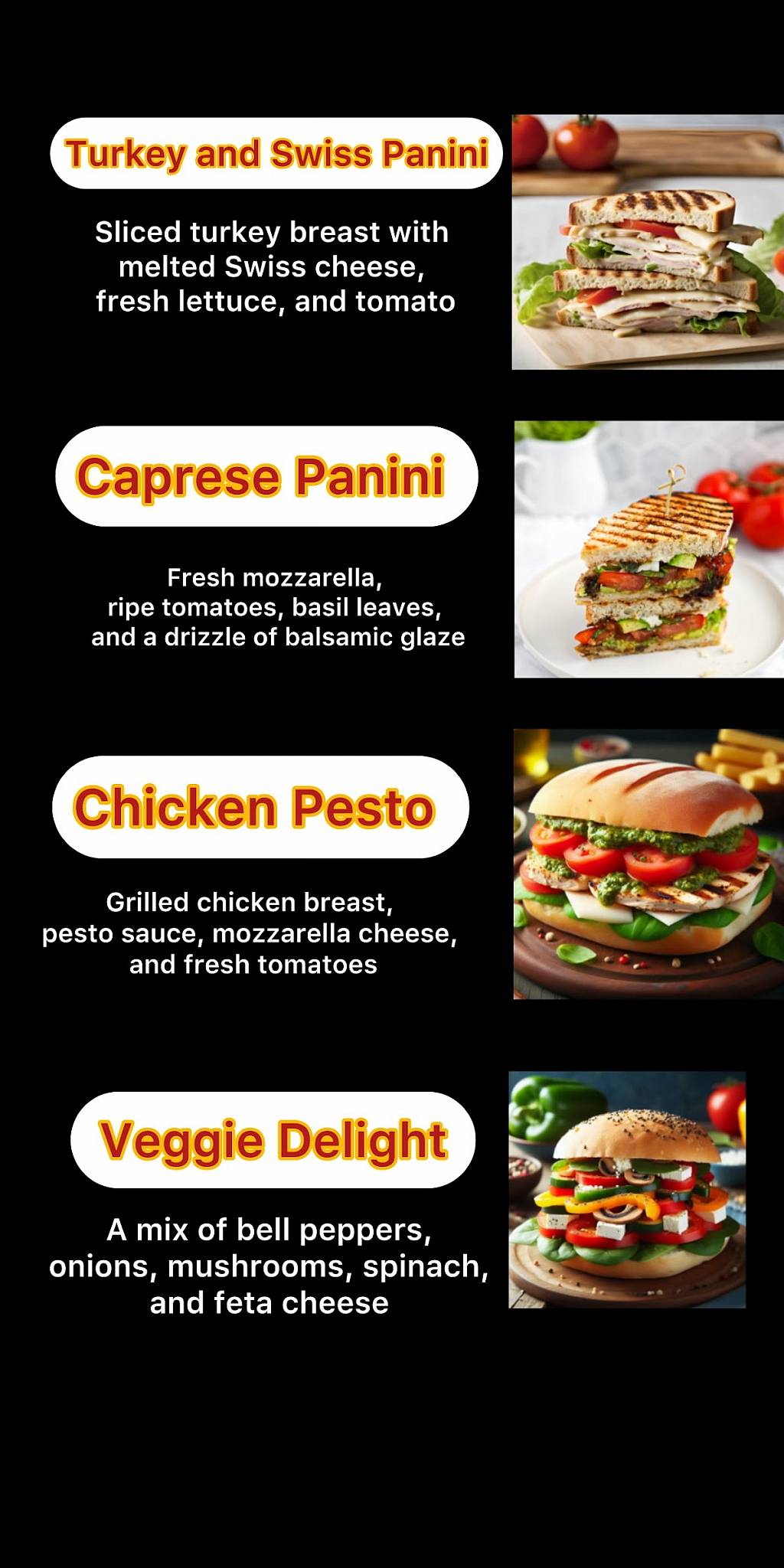 Fresh Delish Cafe меню