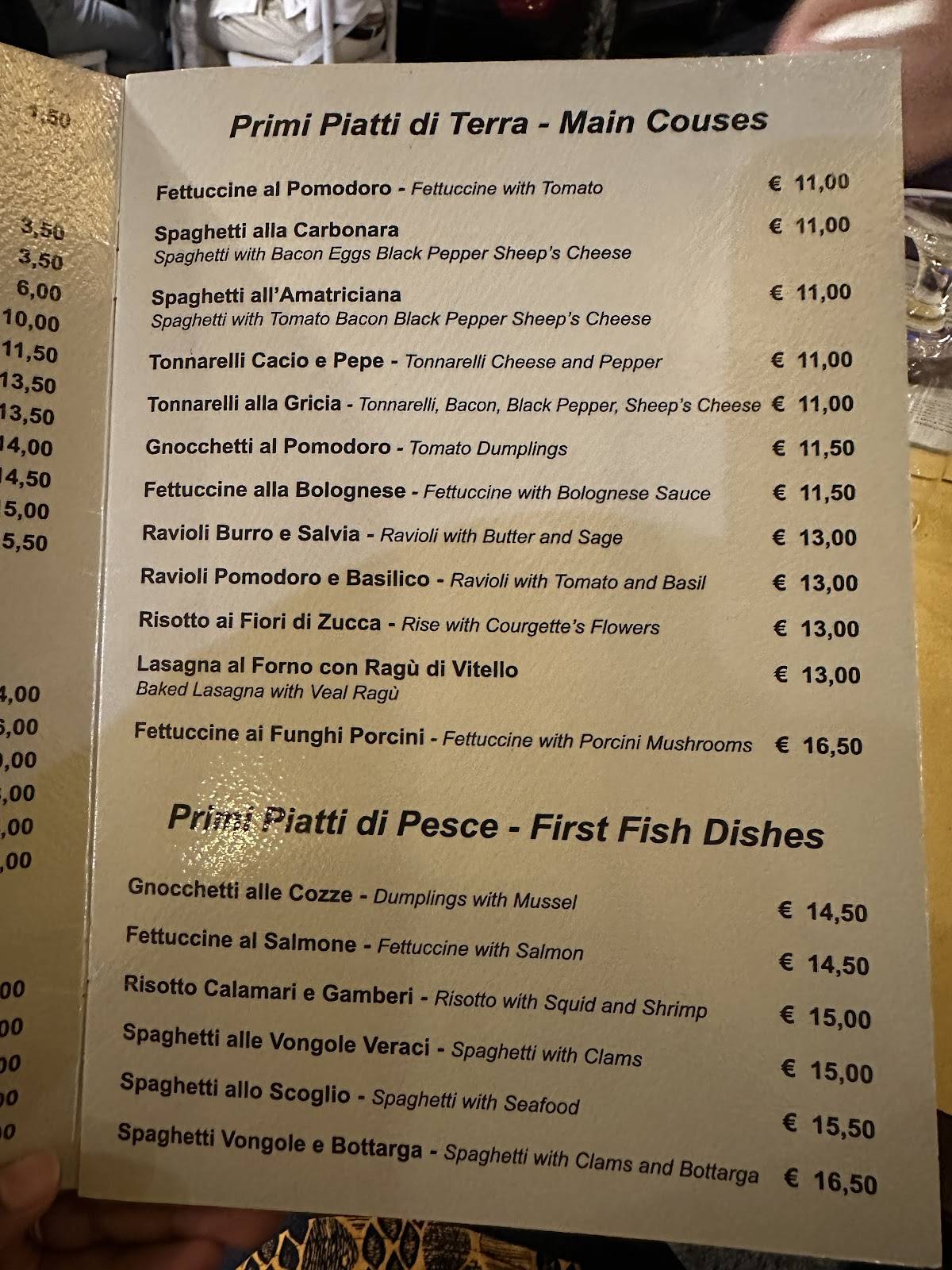 Ristorante Al Padovano меню