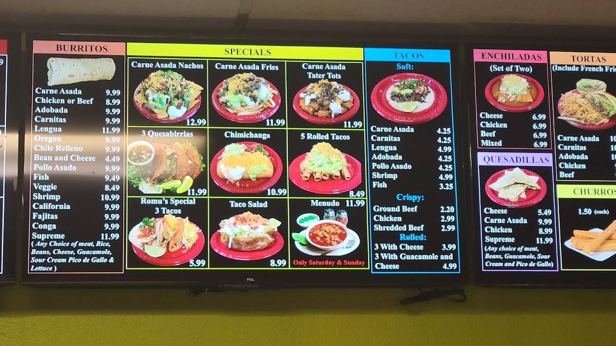 Romulo’s Mexican Grill меню