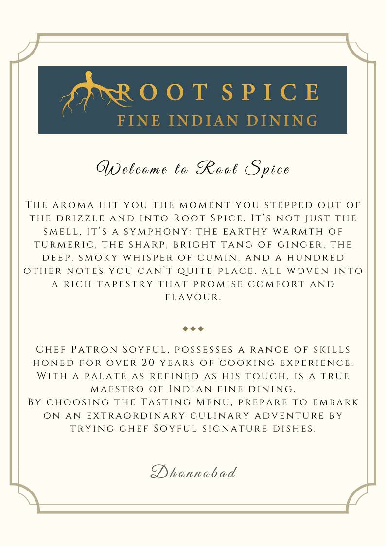 Root Spice меню