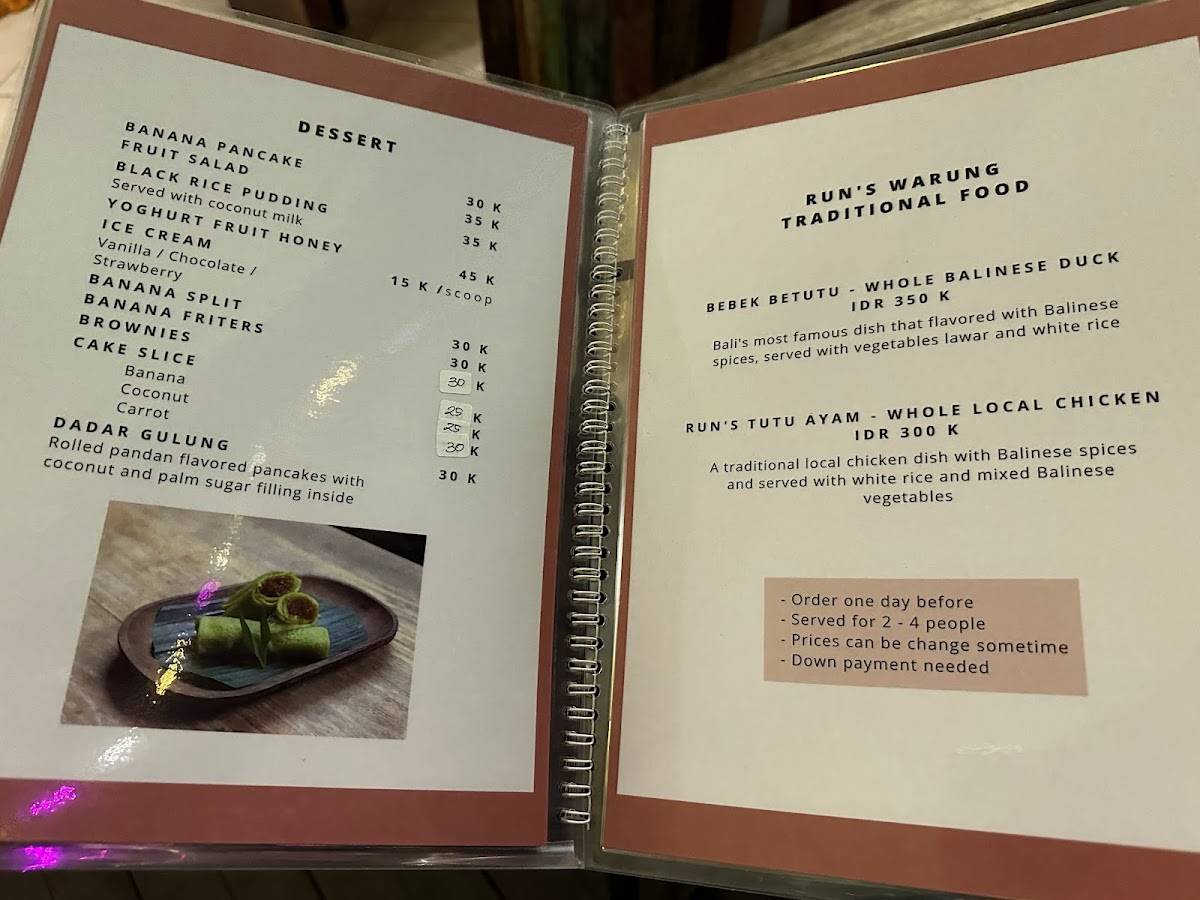 Run's Warung меню