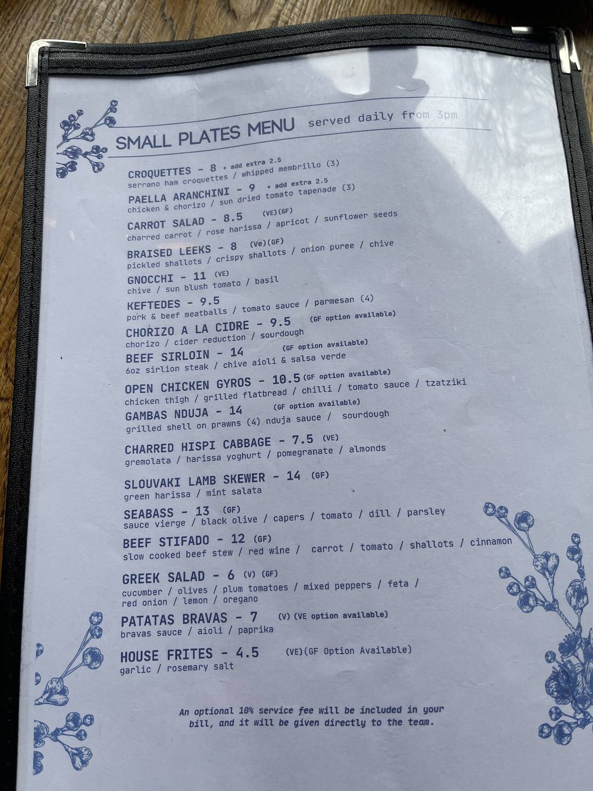 SANTÉ Didsbury меню
