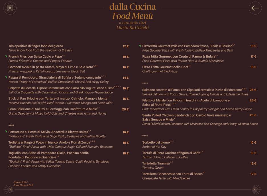 Santa Cocktail Club - Roma меню