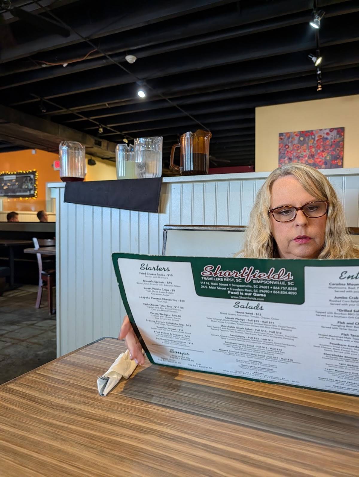 Shortfields Simpsonville меню