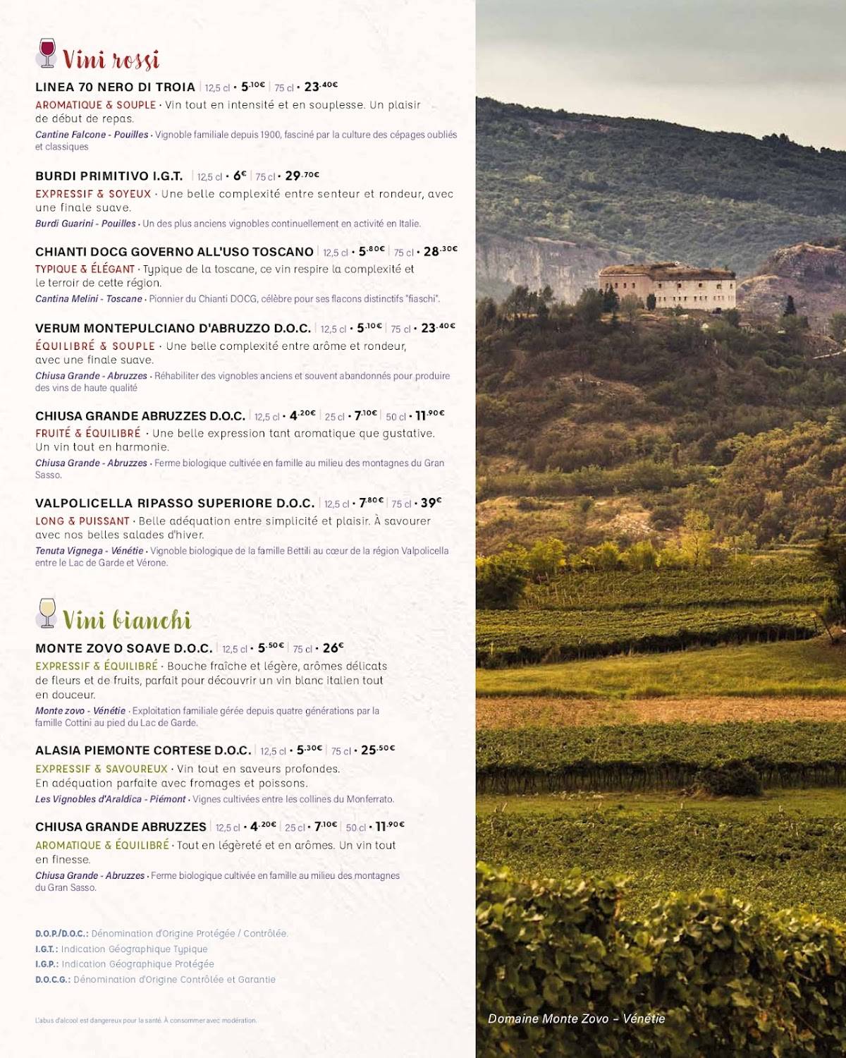 Signorizza Rivesaltes меню