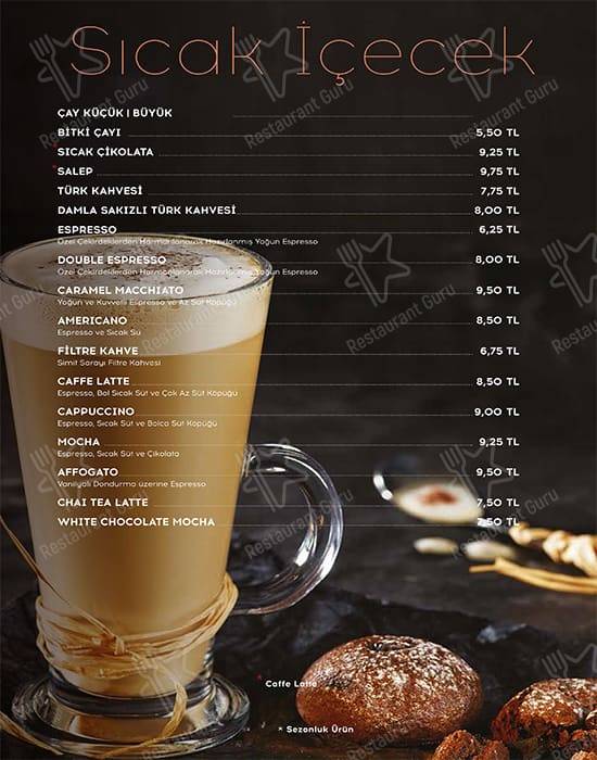 Simit Sarayı меню