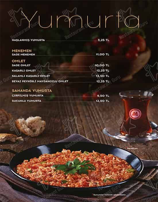 Simit Sarayı меню