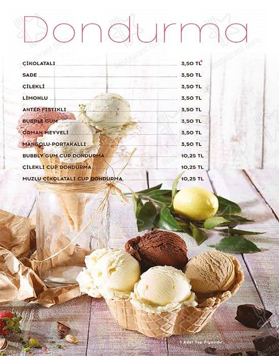 Simit Sarayı меню