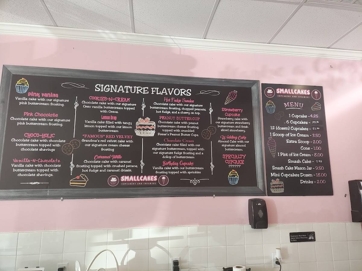 Smallcakes Rosenberg меню