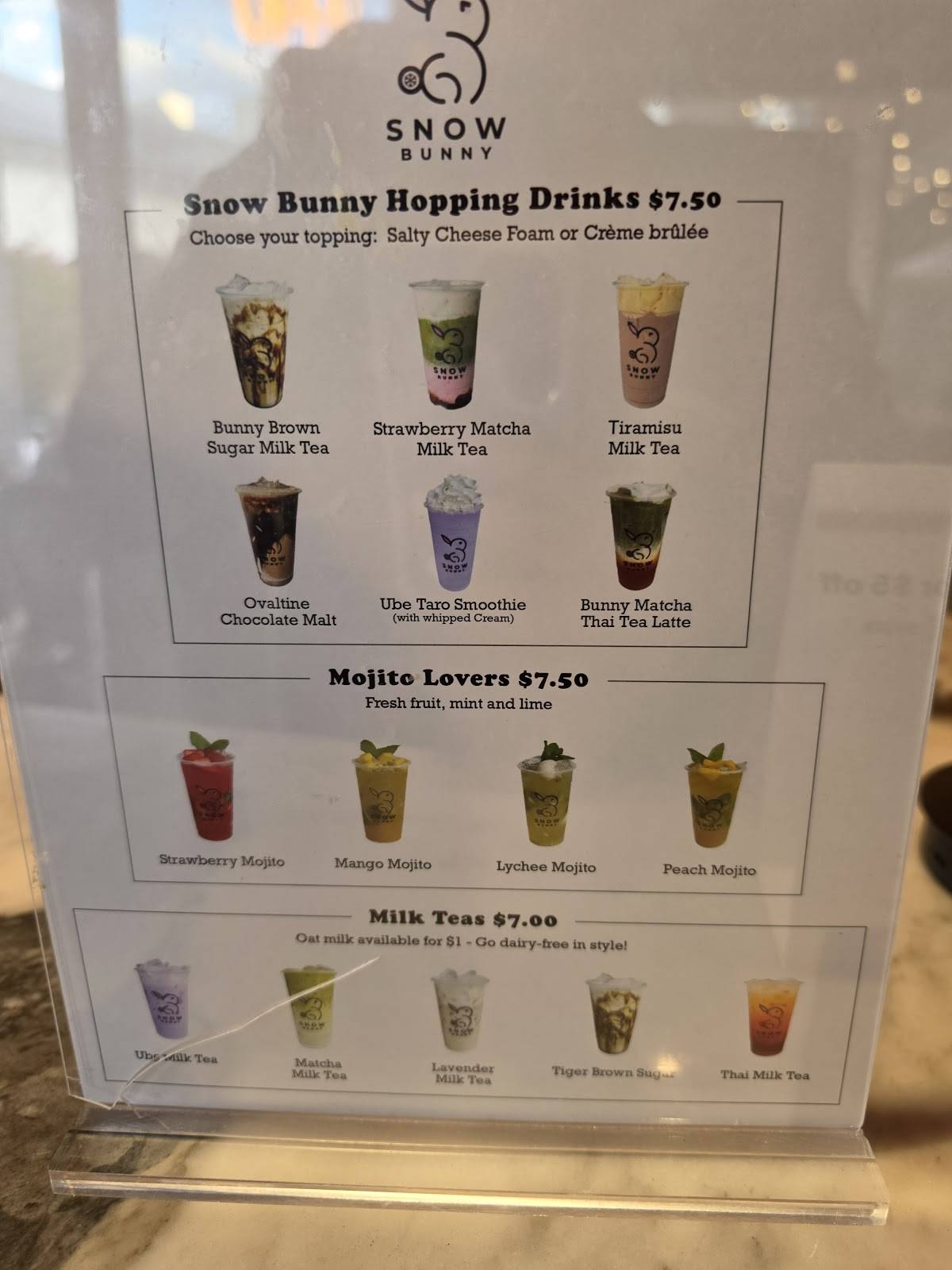 Snow Bunny Boba Tea меню
