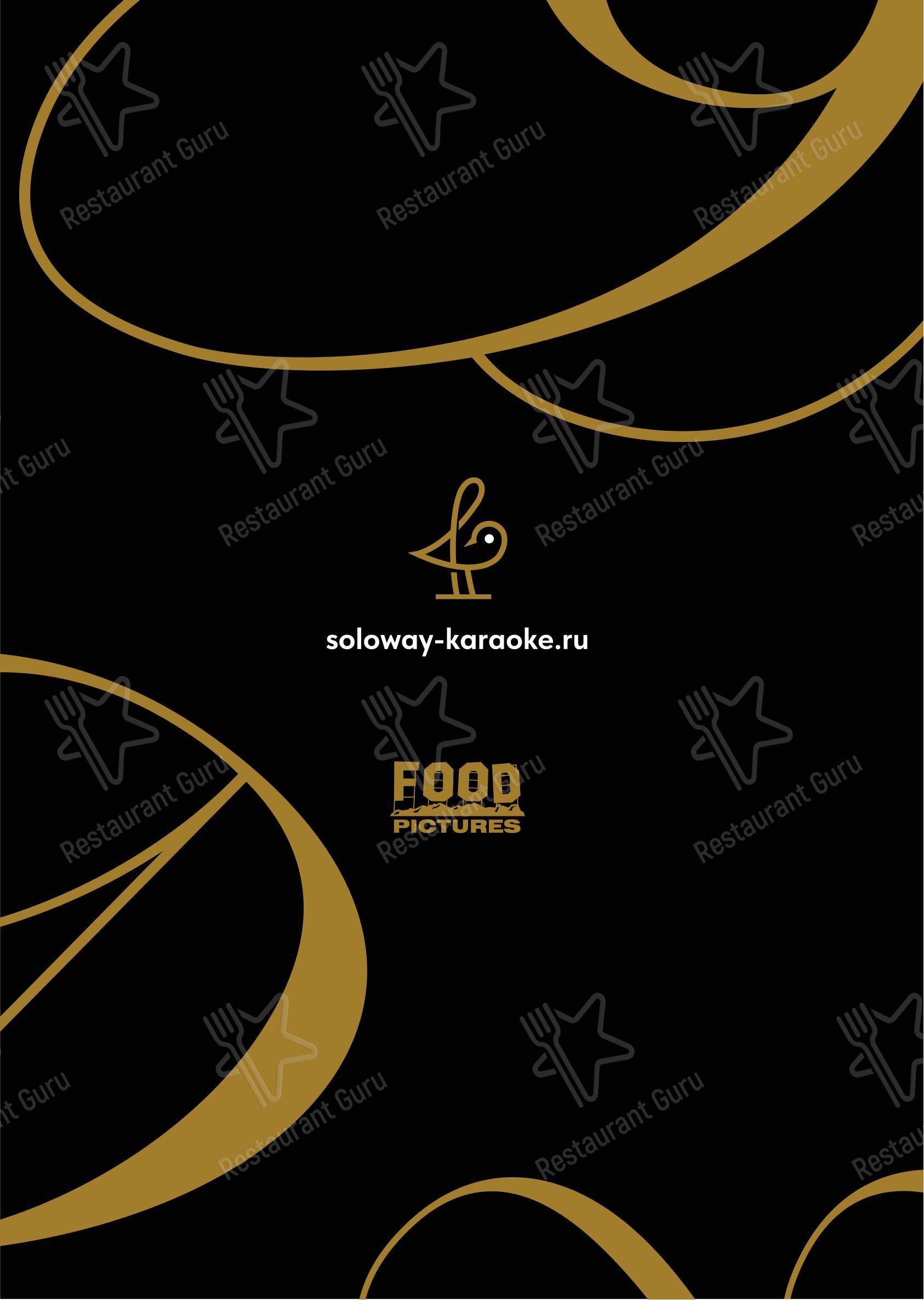 Меню напитков паба и бара Soloway в Уфе