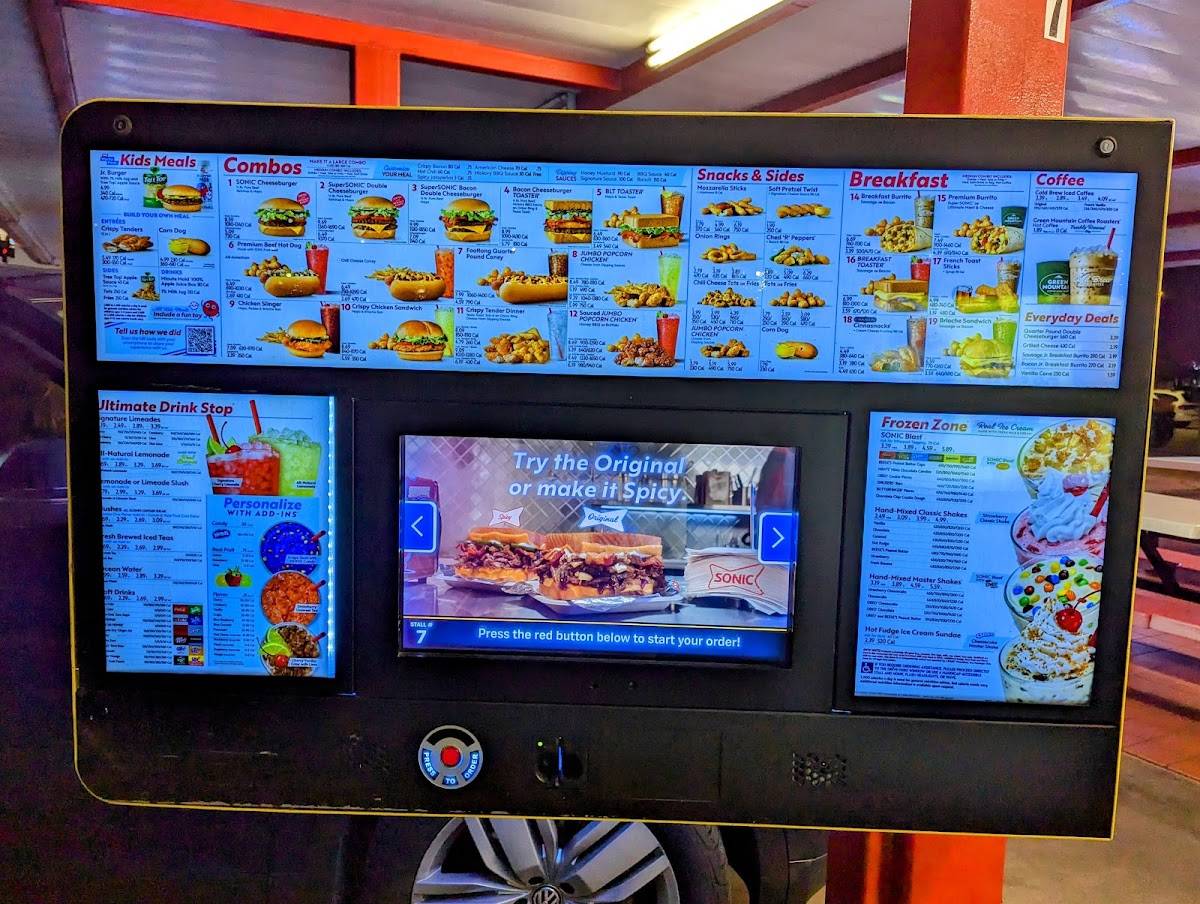 Sonic Drive-In меню