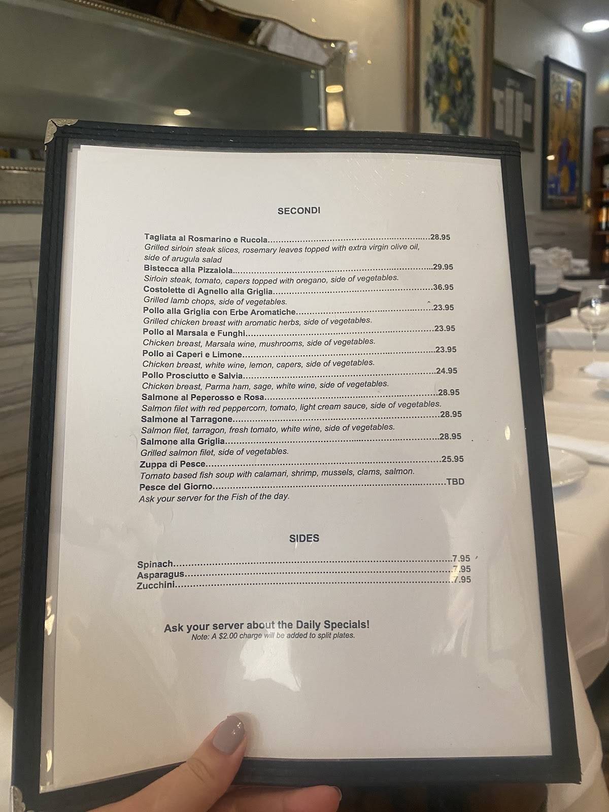 Specchio Cafe меню