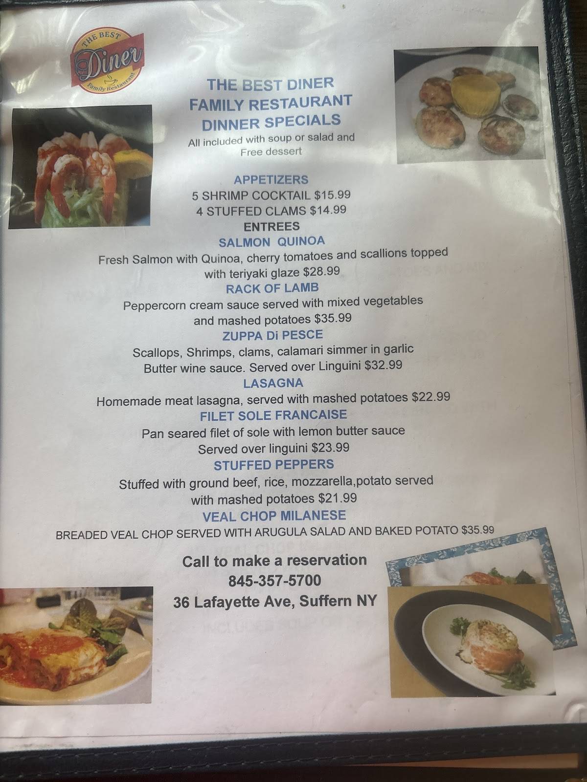The Best Diner - Family Restaurant меню