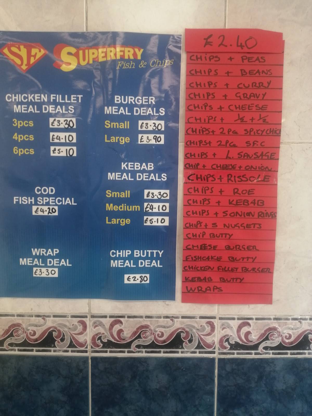 SuperFry меню