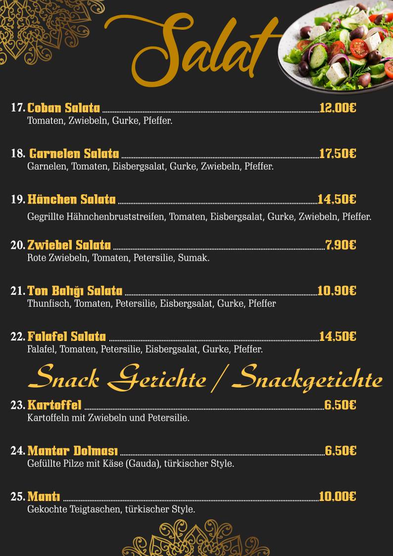 TOP CHEF RESTAURANT PASSAU меню