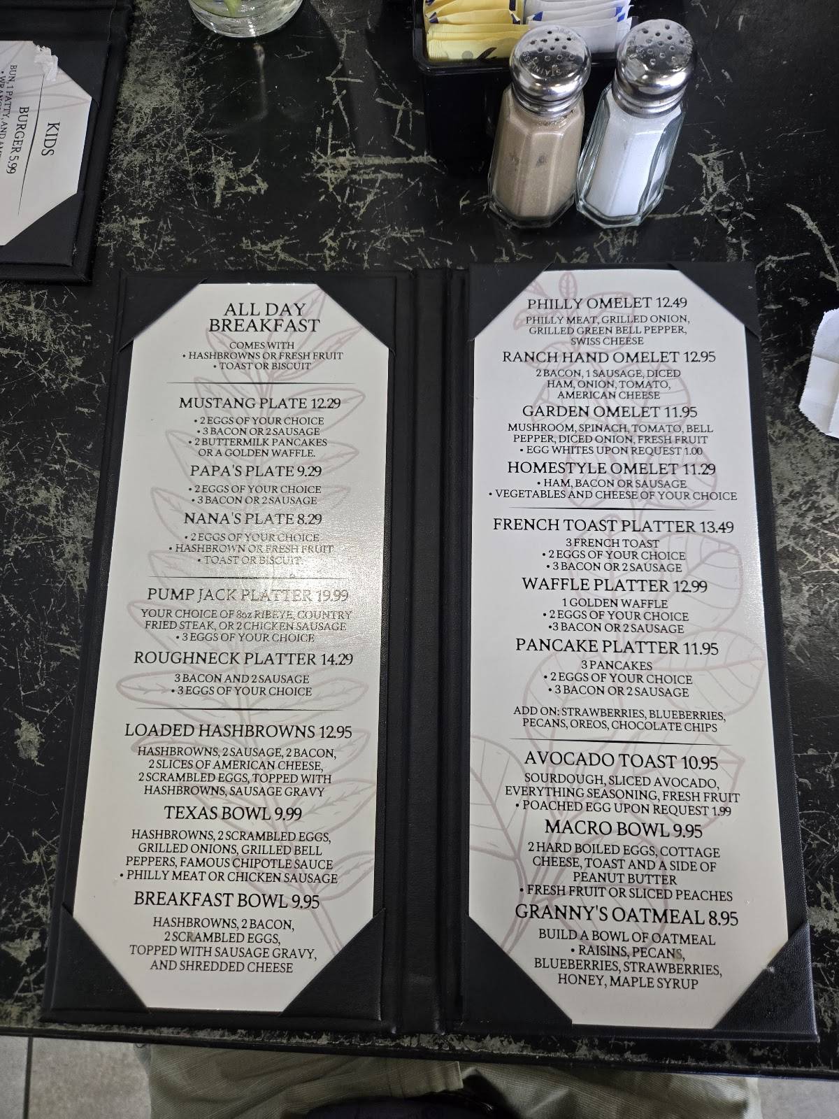 Table Cafe меню