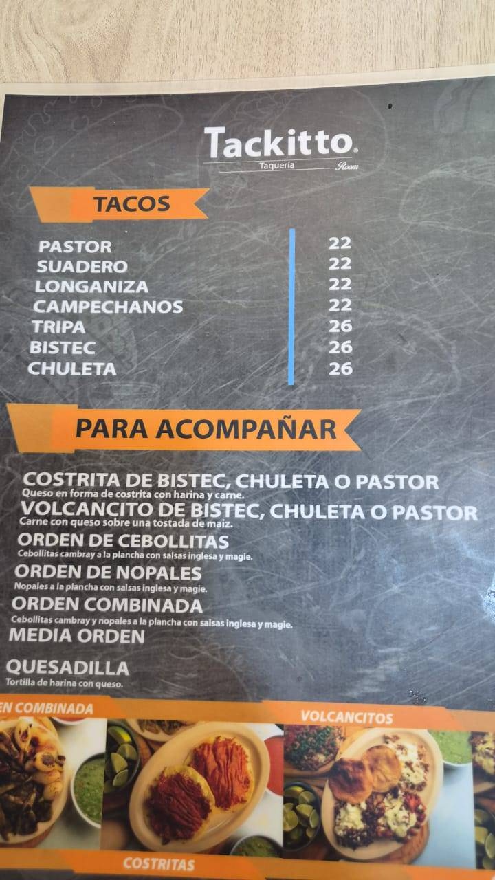 Tackitto Toluca меню