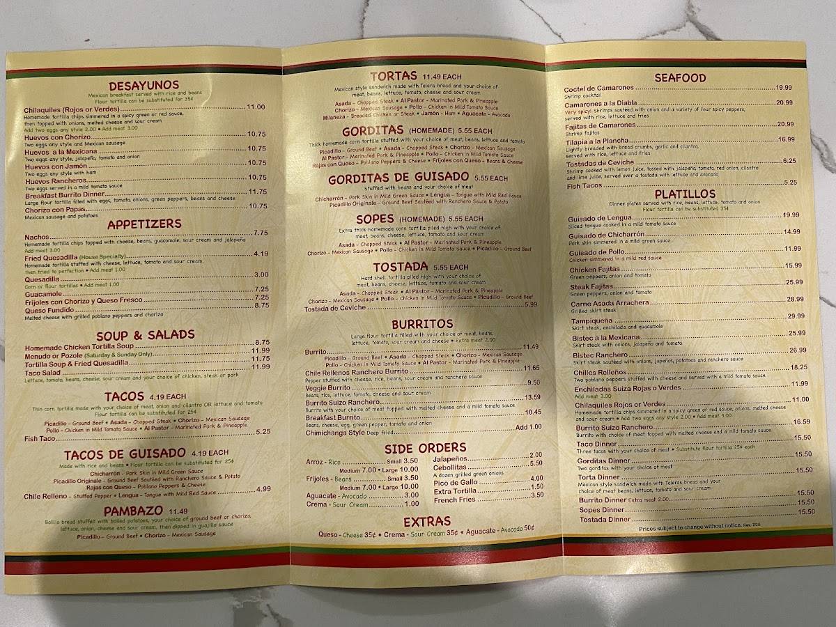 Taqueria La Penca Mexican Restaurant меню